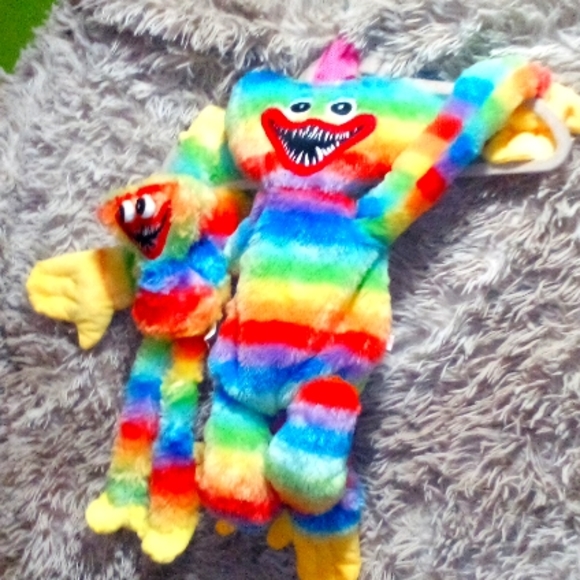 😀💕SOLD Out Cute Cuddly Rainbow Huggy Wuggy And Backpack Set Bundle - Picture 7 of 16
